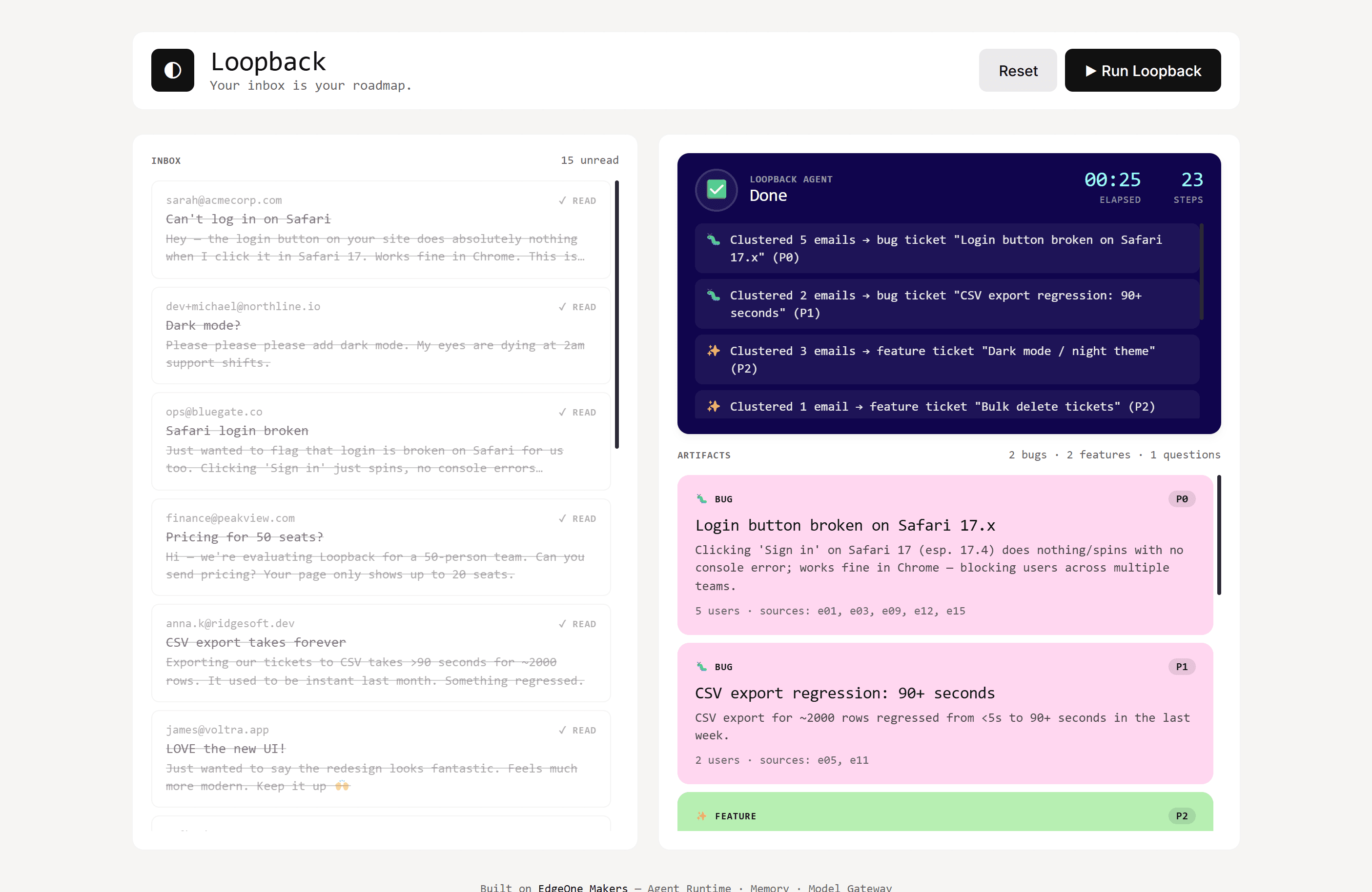 Loopback preview